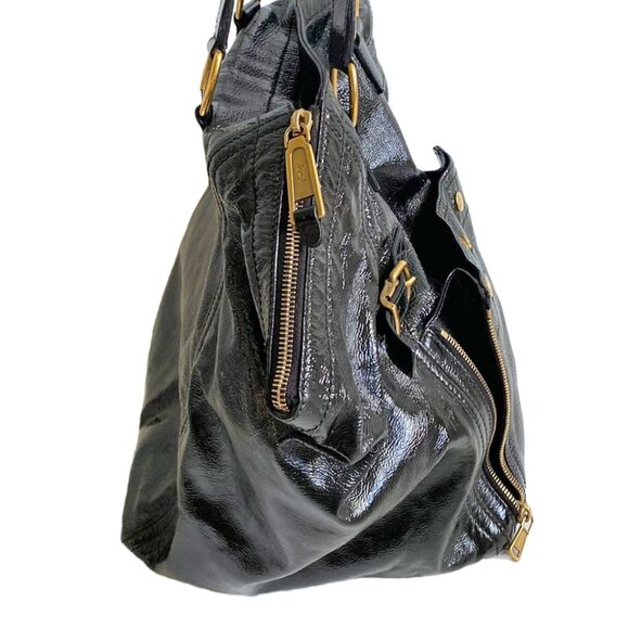 Yves Saint Laurent Downtown Tote Patent Leather Top Handle Bag - Picture 4 of 9